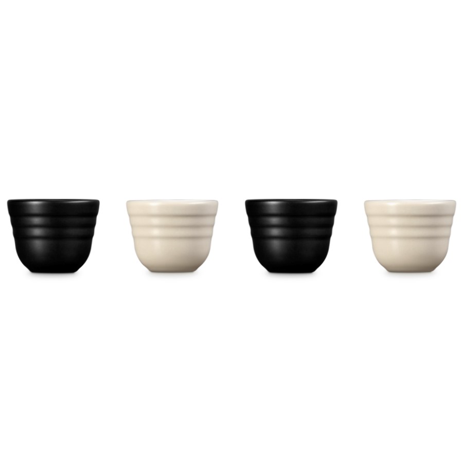 additioanl image for  Le Creuset Set of 4 Egg Cup Blk & Brioc 